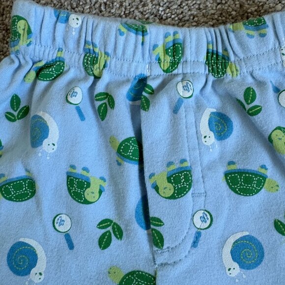 Vintage Sears pants baby blue green snail turtle size 3 months - Picture 4 of 7
